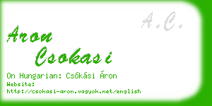 aron csokasi business card